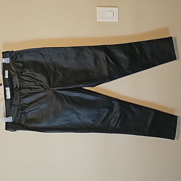 Social Standar by Sanctuary Women's Faux Leather Ankle Skinny Jeans Size 14 Blac - Picture 2 of 14